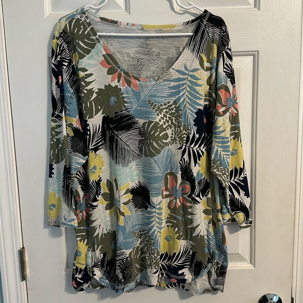 EUC T by Talbots 3/4 Sleeved Shirt 2X